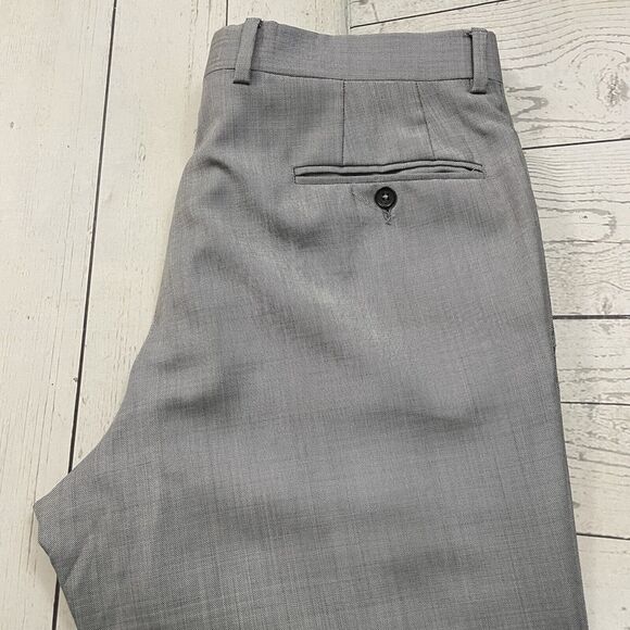 Ted Baker Men's W35 x L34 Light Grey Slim Fit Wool Flat Front Dress Pants - Picture 1 of 9